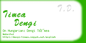 timea dengi business card